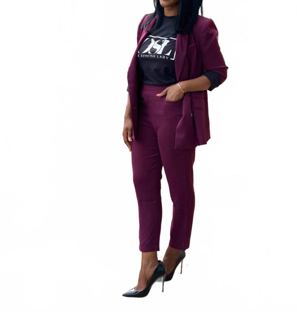 NEW PROMESA naomi ankle pants in merlot